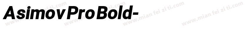 Asimov Pro Bold字体转换